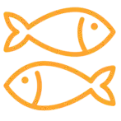 Ikona dwóch ryb